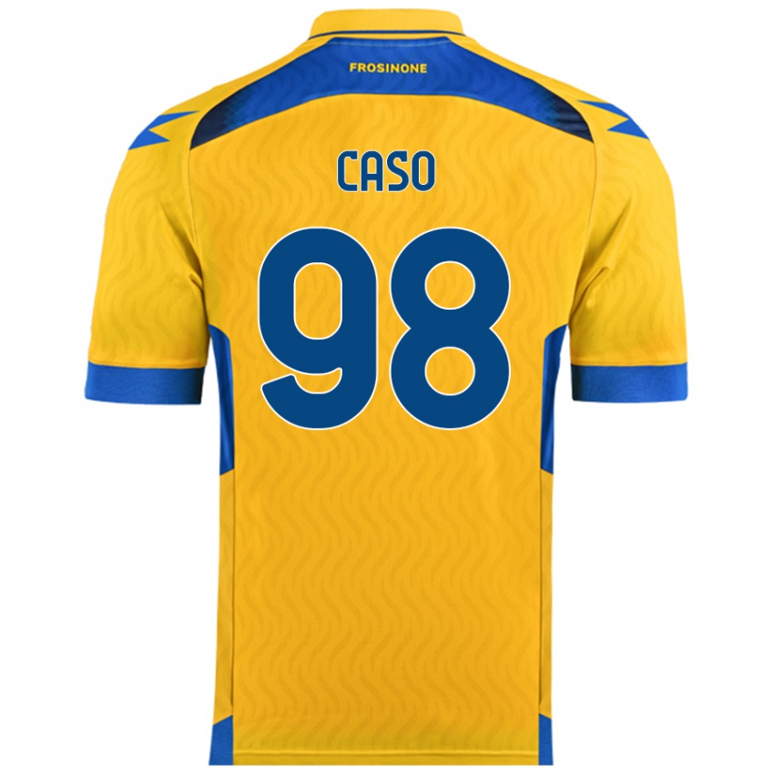 Niño Camiseta Giuseppe Caso #98 Amarillo 1ª Equipación 2024/25 La Camisa Argentina