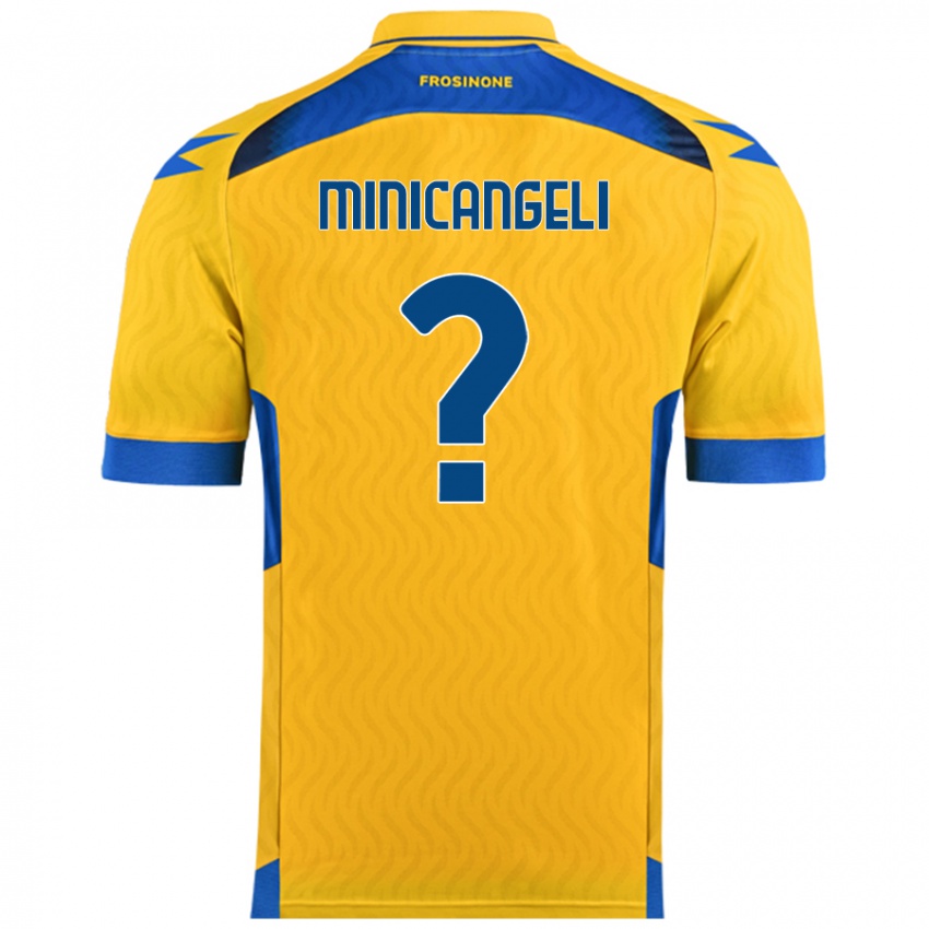 Niño Camiseta Francesco Minicangeli #0 Amarillo 1ª Equipación 2024/25 La Camisa Argentina