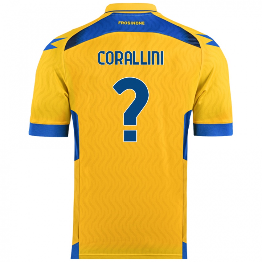 Niño Camiseta Riccardo Corallini #0 Amarillo 1ª Equipación 2024/25 La Camisa Argentina