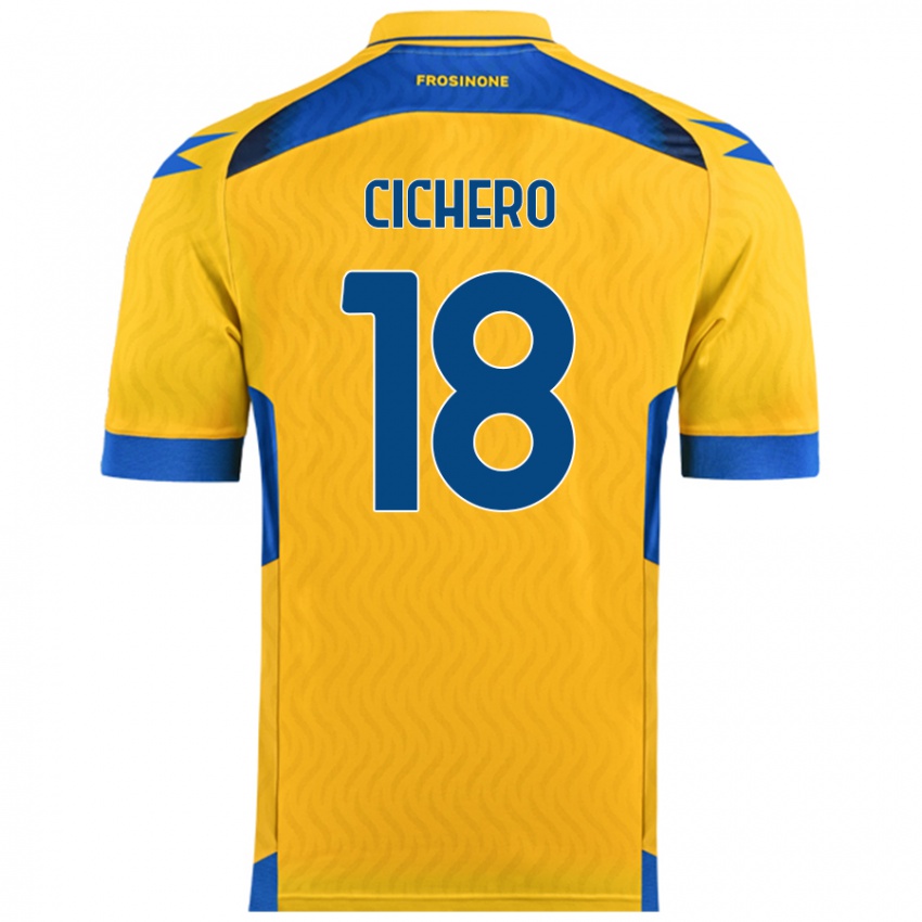 Niño Camiseta Alejandro Cichero #18 Amarillo 1ª Equipación 2024/25 La Camisa Argentina