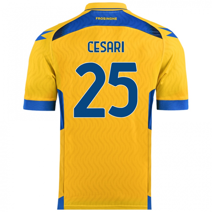 Niño Camiseta Nicolò Cesari #25 Amarillo 1ª Equipación 2024/25 La Camisa Argentina