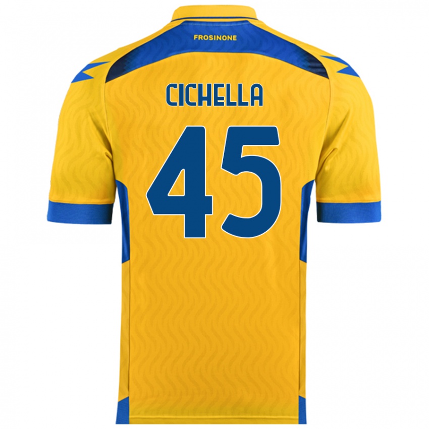 Niño Camiseta Matteo Cichella #45 Amarillo 1ª Equipación 2024/25 La Camisa Argentina