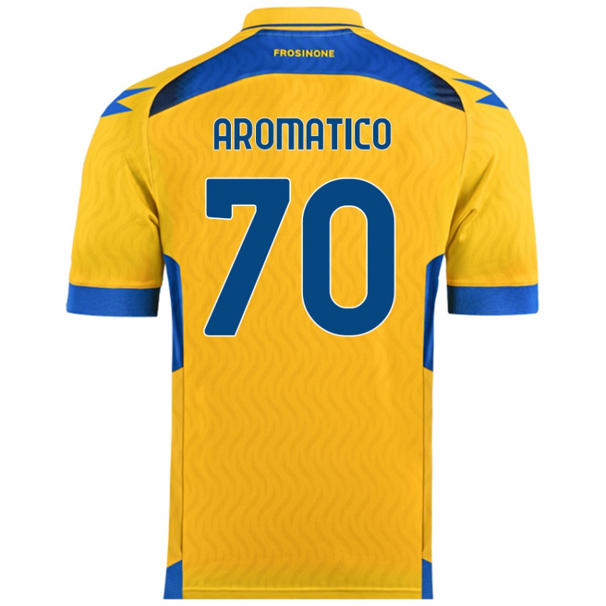 Niño Camiseta Raul Aromatico #70 Amarillo 1ª Equipación 2024/25 La Camisa Argentina