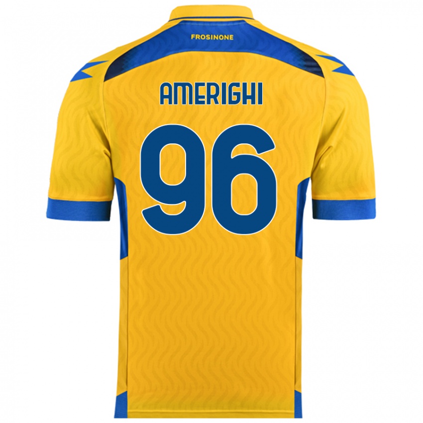 Niño Camiseta Igor Amerighi #96 Amarillo 1ª Equipación 2024/25 La Camisa Argentina