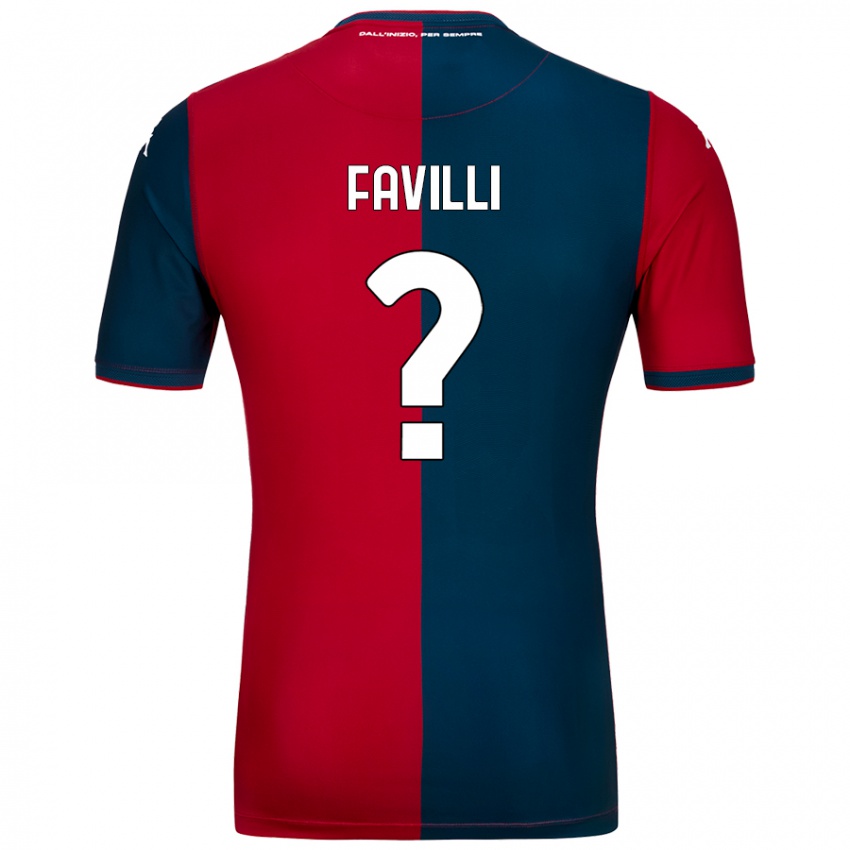 Niño Camiseta Andrea Favilli #0 Rojo Azul Oscuro 1ª Equipación 2024/25 La Camisa Argentina