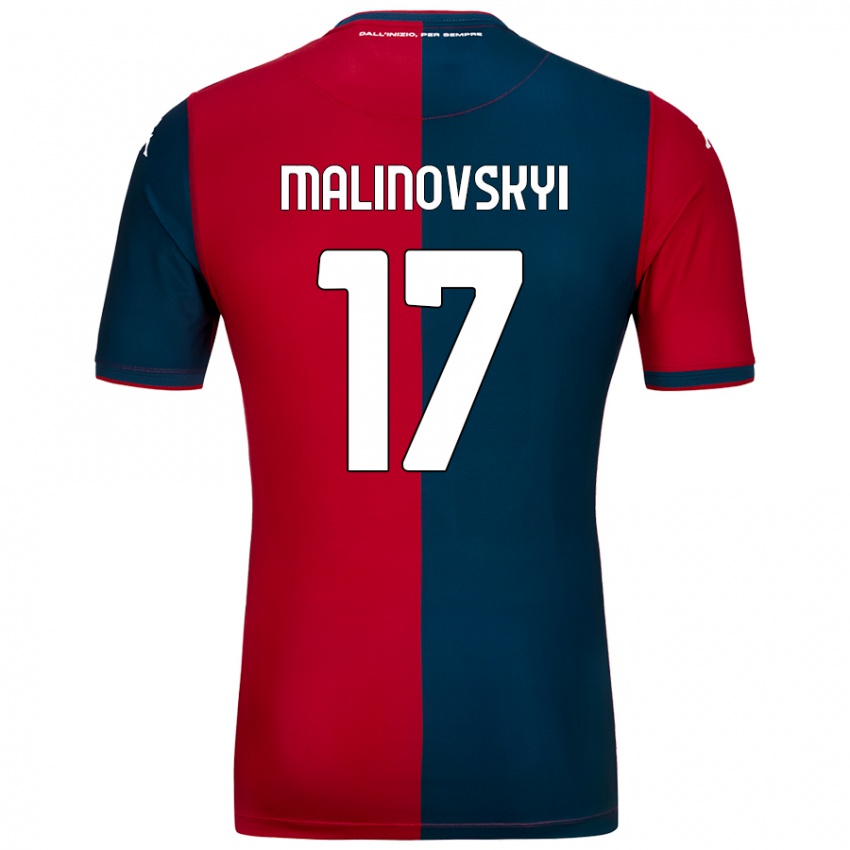 Niño Camiseta Ruslan Malinovskyi #17 Rojo Azul Oscuro 1ª Equipación 2024/25 La Camisa Argentina