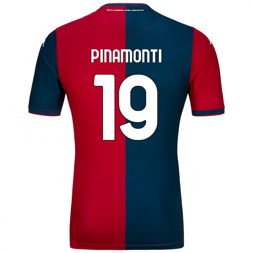 Niño Camiseta Andrea Pinamonti #19 Rojo Azul Oscuro 1ª Equipación 2024/25 La Camisa Argentina