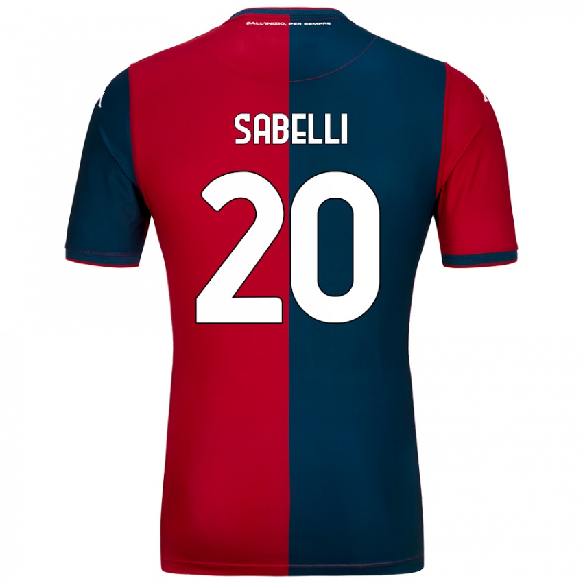 Niño Camiseta Stefano Sabelli #20 Rojo Azul Oscuro 1ª Equipación 2024/25 La Camisa Argentina