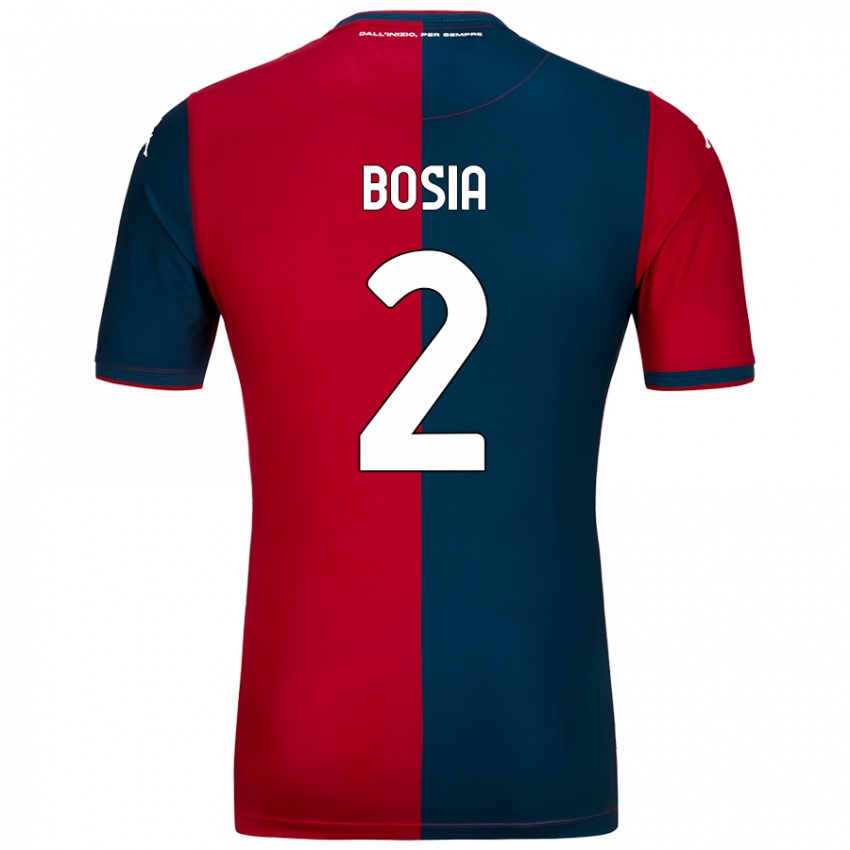 Niño Camiseta Davide Bosia #2 Rojo Azul Oscuro 1ª Equipación 2024/25 La Camisa Argentina