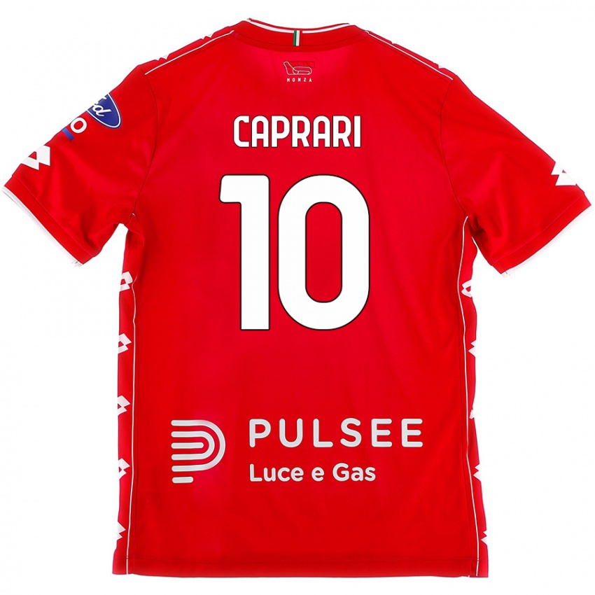 Niño Camiseta Gianluca Caprari #10 Rojo Blanco 1ª Equipación 2024/25 La Camisa Argentina