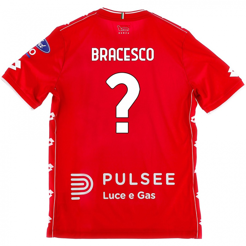 Niño Camiseta Riccardo Bracesco #0 Rojo Blanco 1ª Equipación 2024/25 La Camisa Argentina