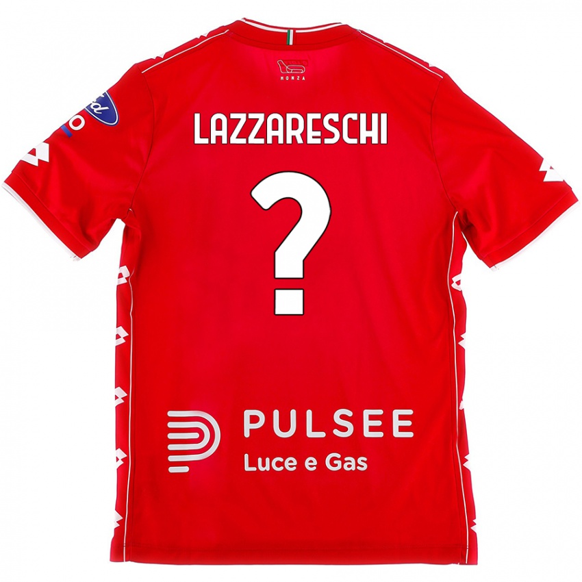 Niño Camiseta Andrea Lazzareschi #0 Rojo Blanco 1ª Equipación 2024/25 La Camisa Argentina