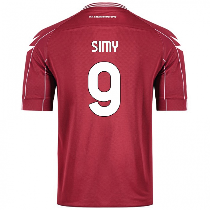 Niño Camiseta Simy #9 Borgoña 1ª Equipación 2024/25 La Camisa Argentina