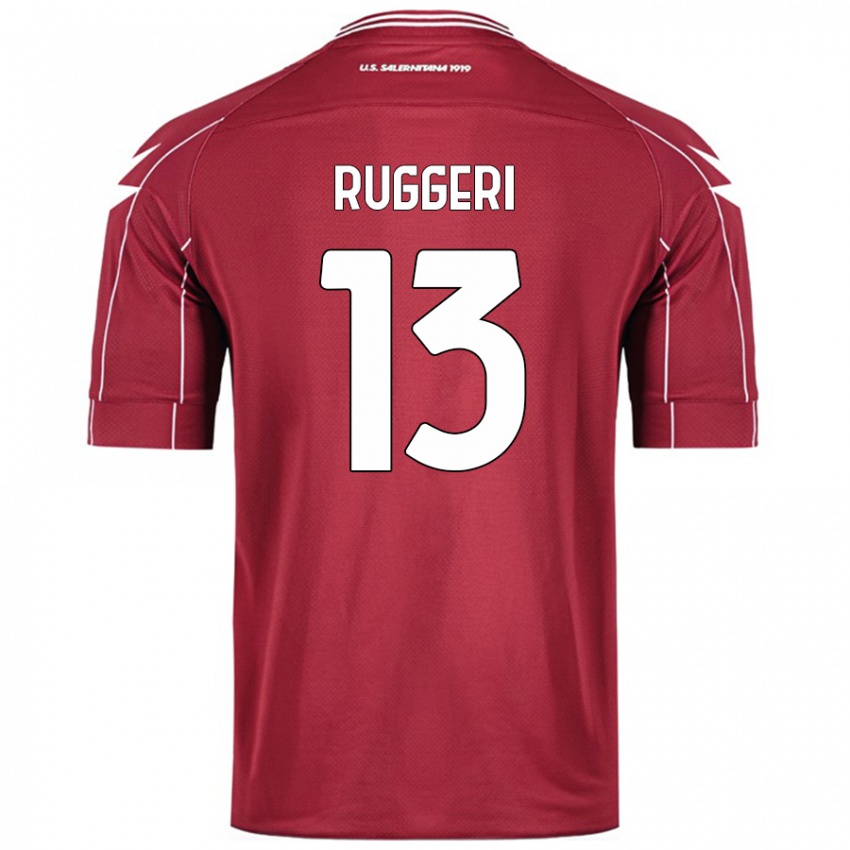 Niño Camiseta Fabio Ruggeri #13 Borgoña 1ª Equipación 2024/25 La Camisa Argentina