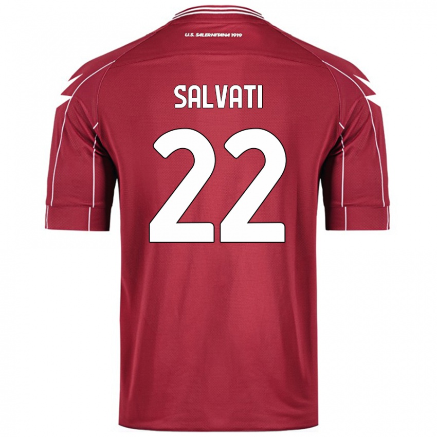 Niño Camiseta Gregorio Salvati #22 Borgoña 1ª Equipación 2024/25 La Camisa Argentina