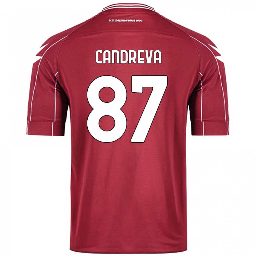 Niño Camiseta Antonio Candreva #87 Borgoña 1ª Equipación 2024/25 La Camisa Argentina