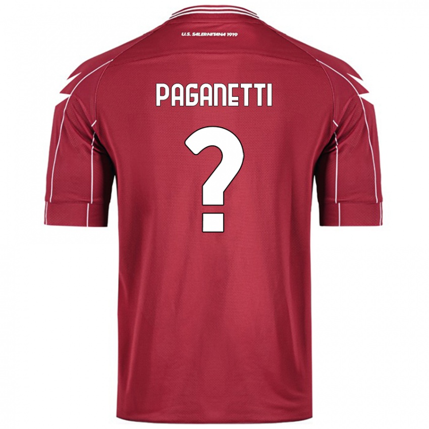 Niño Camiseta Giacomo Paganetti #0 Borgoña 1ª Equipación 2024/25 La Camisa Argentina