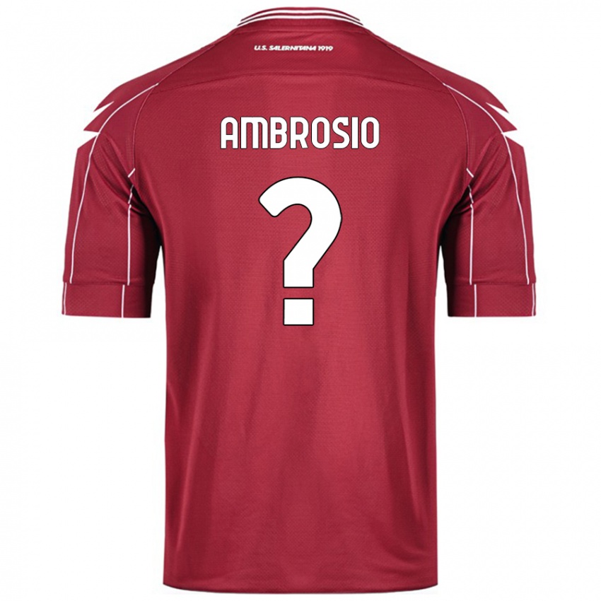 Niño Camiseta Alfonso Ambrosio #0 Borgoña 1ª Equipación 2024/25 La Camisa Argentina