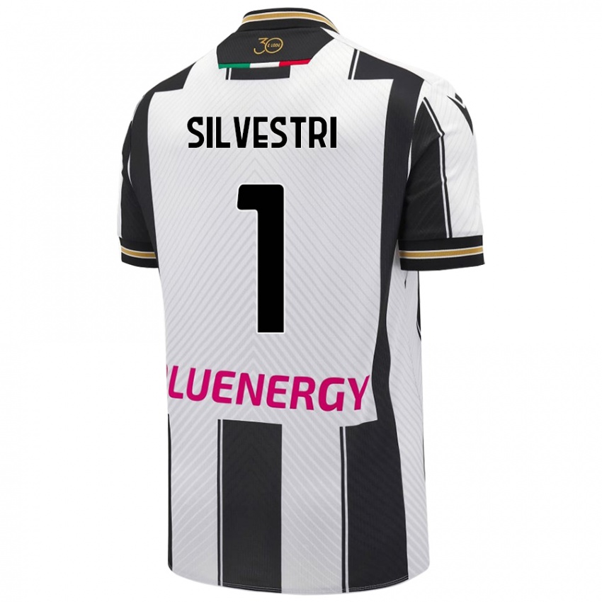 Niño Camiseta Marco Silvestri #1 Blanco Negro 1ª Equipación 2024/25 La Camisa Argentina