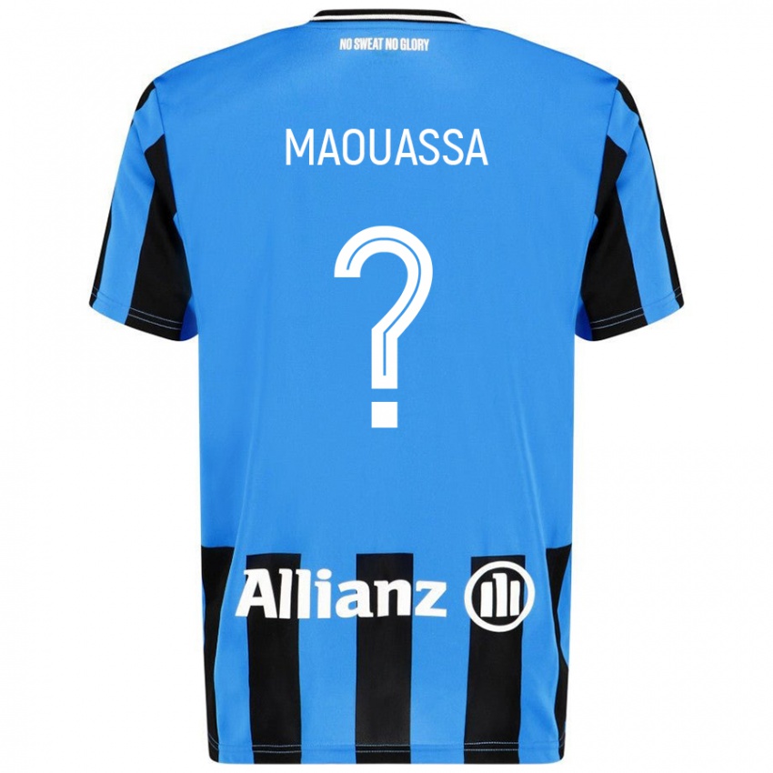 Niño Camiseta Faitout Maouassa #0 Azul Cielo Negro 1ª Equipación 2024/25 La Camisa Argentina