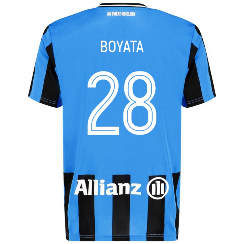 Niño Camiseta Dedryck Boyata #28 Azul Cielo Negro 1ª Equipación 2024/25 La Camisa Argentina