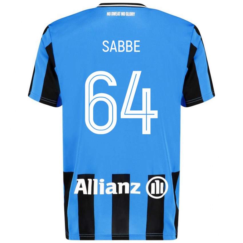 Niño Camiseta Kyriani Sabbe #64 Azul Cielo Negro 1ª Equipación 2024/25 La Camisa Argentina