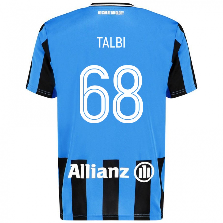 Niño Camiseta Chemsdine Talbi #68 Azul Cielo Negro 1ª Equipación 2024/25 La Camisa Argentina