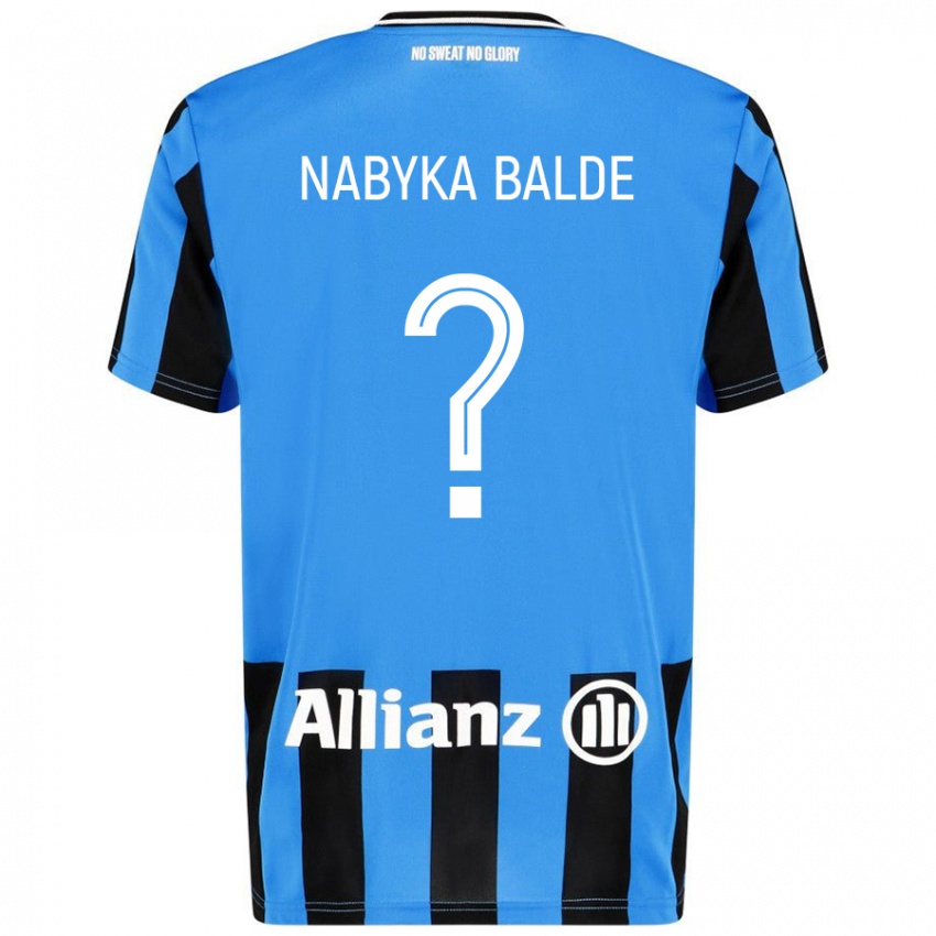 Niño Camiseta Mamadou Nabyka Balde #0 Azul Cielo Negro 1ª Equipación 2024/25 La Camisa Argentina