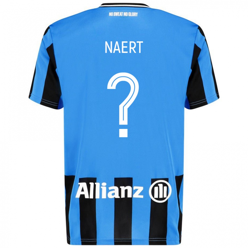 Niño Camiseta Stan Naert #0 Azul Cielo Negro 1ª Equipación 2024/25 La Camisa Argentina