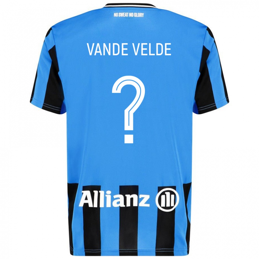 Niño Camiseta Chloé Vande Velde #0 Azul Cielo Negro 1ª Equipación 2024/25 La Camisa Argentina