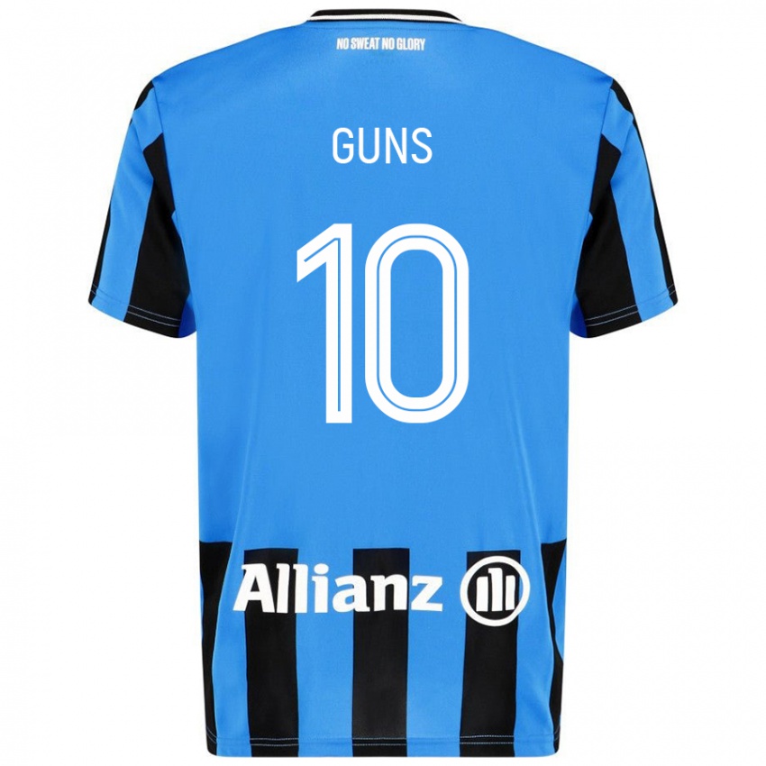 Niño Camiseta Celien Guns #10 Azul Cielo Negro 1ª Equipación 2024/25 La Camisa Argentina