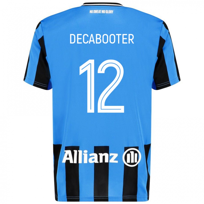 Niño Camiseta Marith Decabooter #12 Azul Cielo Negro 1ª Equipación 2024/25 La Camisa Argentina