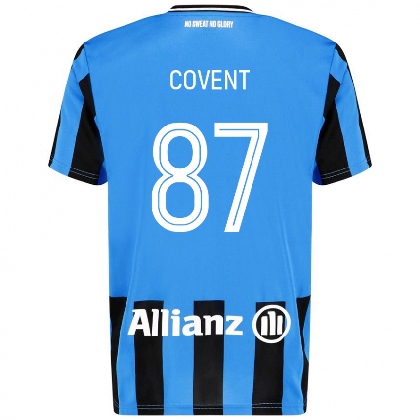 Niño Camiseta Jorijn Covent #87 Azul Cielo Negro 1ª Equipación 2024/25 La Camisa Argentina