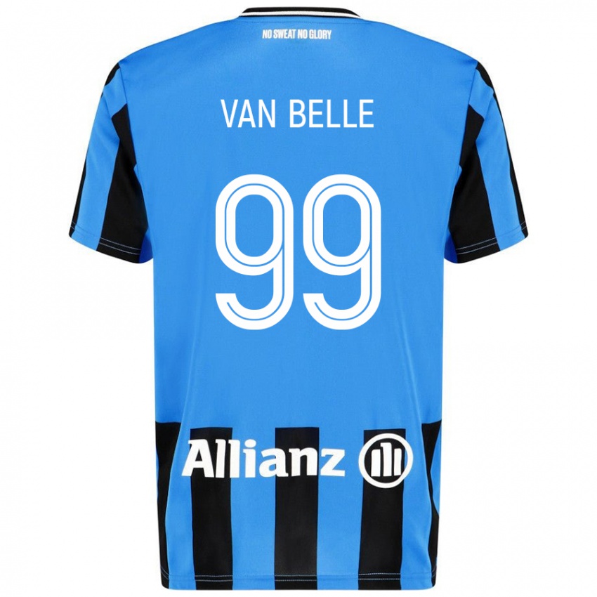 Niño Camiseta Lyndsey Van Belle #99 Azul Cielo Negro 1ª Equipación 2024/25 La Camisa Argentina