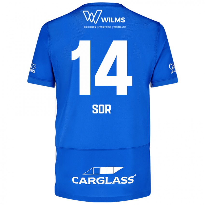 Niño Camiseta Yira Sor #14 Azul 1ª Equipación 2024/25 La Camisa Argentina