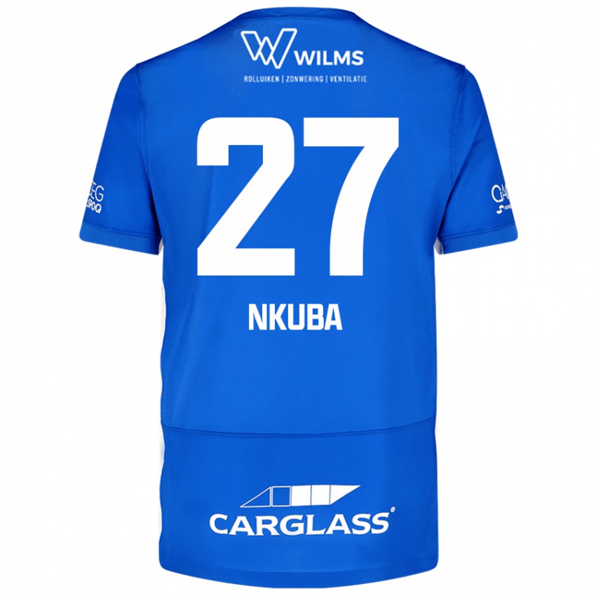 Niño Camiseta Ken Nkuba #27 Azul 1ª Equipación 2024/25 La Camisa Argentina