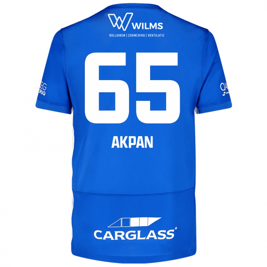 Niño Camiseta Christian Akpan #65 Azul 1ª Equipación 2024/25 La Camisa Argentina