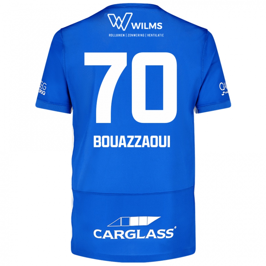 Niño Camiseta Ilyas Bouazzaoui #70 Azul 1ª Equipación 2024/25 La Camisa Argentina