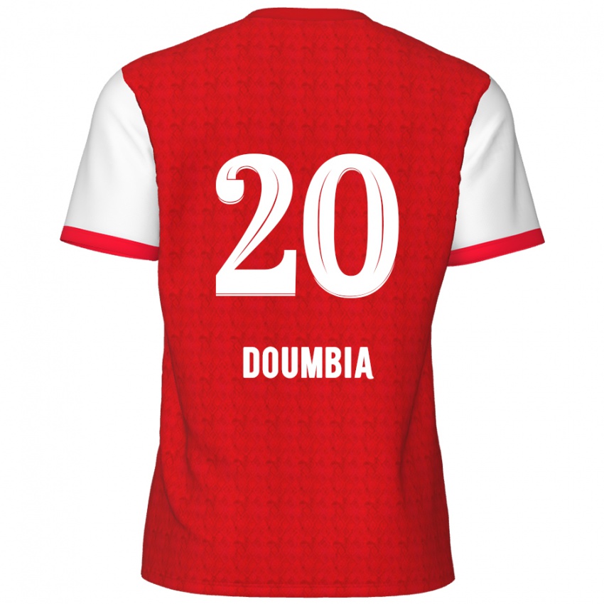 Niño Camiseta Mahamadou Doumbia #20 Rojo Blanco 1ª Equipación 2024/25 La Camisa Argentina