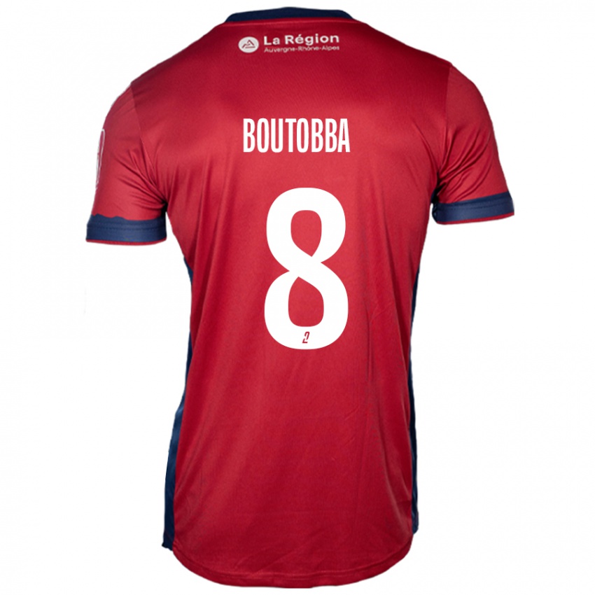 Niño Camiseta Bilal Boutobba #8 Borgoña Claro 1ª Equipación 2024/25 La Camisa Argentina