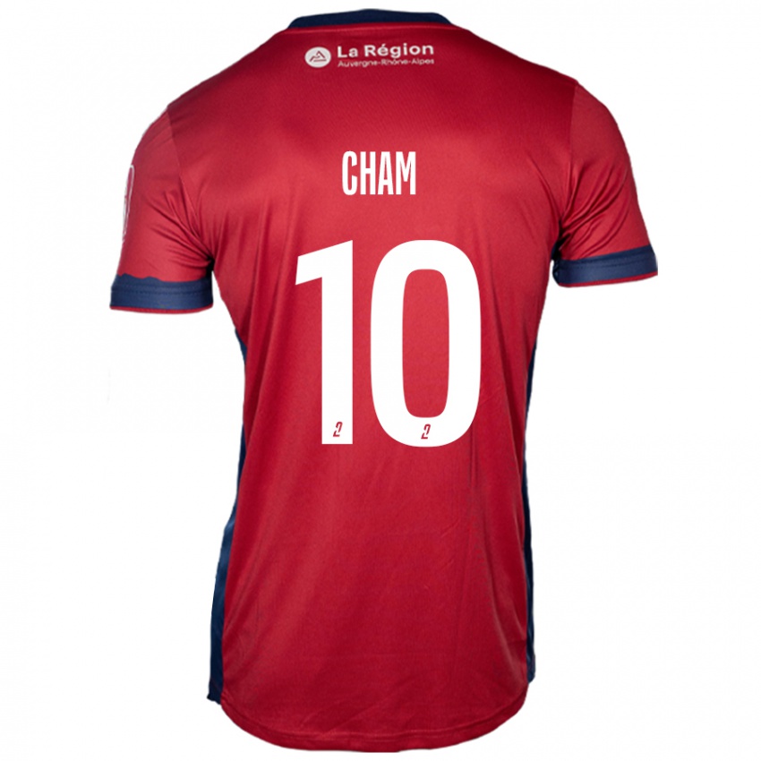 Niño Camiseta Muhammed Cham #10 Borgoña Claro 1ª Equipación 2024/25 La Camisa Argentina