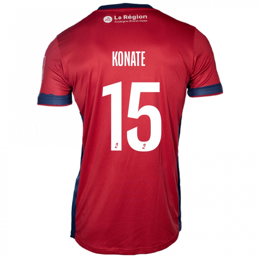 Niño Camiseta Cheick Oumar Konaté #15 Borgoña Claro 1ª Equipación 2024/25 La Camisa Argentina