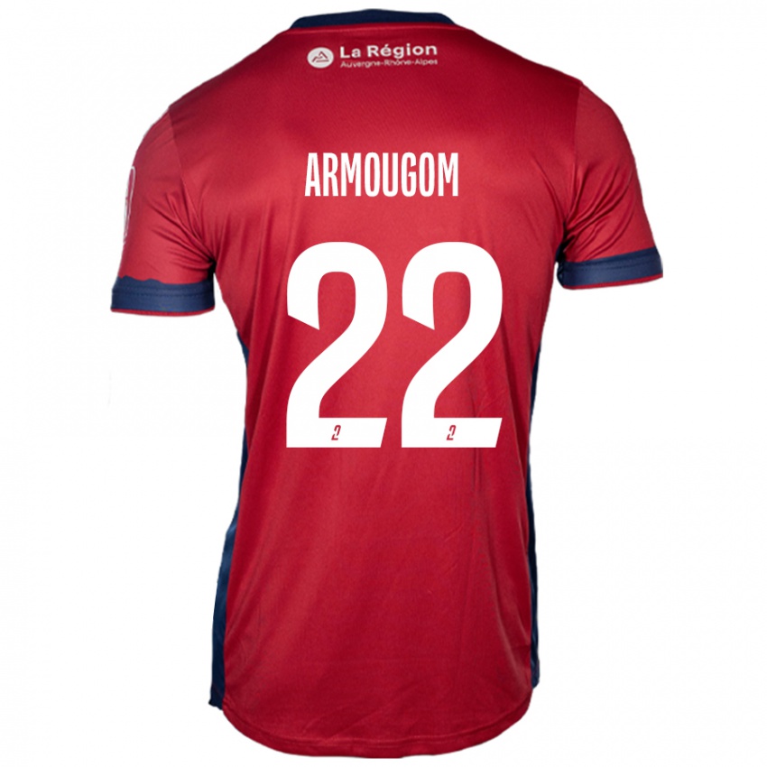 Niño Camiseta Yoël Armougom #22 Borgoña Claro 1ª Equipación 2024/25 La Camisa Argentina