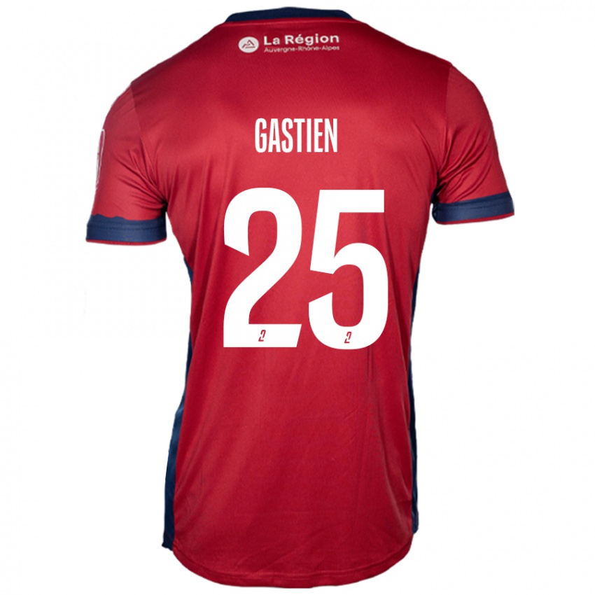 Niño Camiseta Johan Gastien #25 Borgoña Claro 1ª Equipación 2024/25 La Camisa Argentina