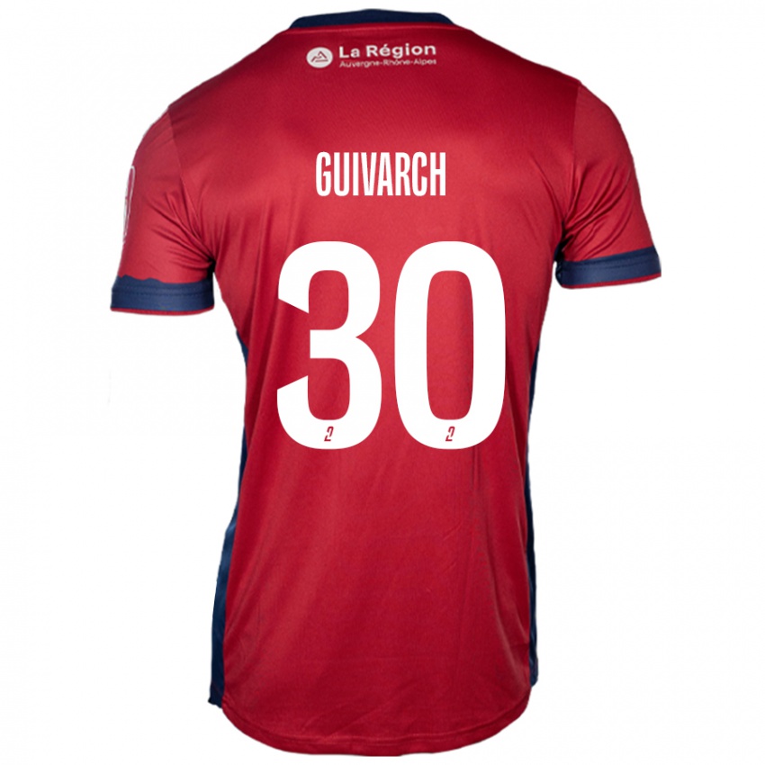 Niño Camiseta Théo Guivarch #30 Borgoña Claro 1ª Equipación 2024/25 La Camisa Argentina