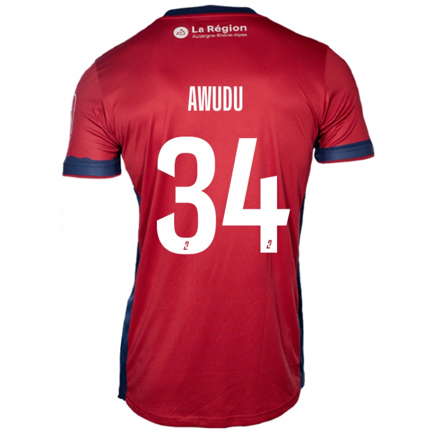 Niño Camiseta Sumaila Awudu #34 Borgoña Claro 1ª Equipación 2024/25 La Camisa Argentina