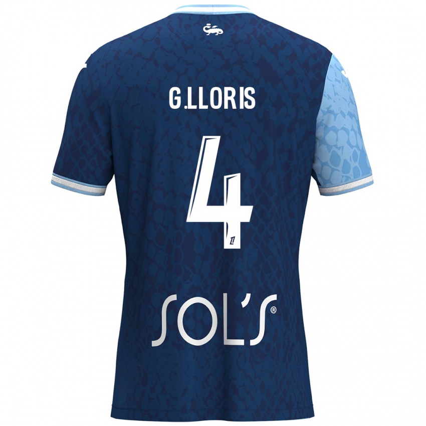 Niño Camiseta Gautier Lloris #4 Azul Cielo Azul Oscuro 1ª Equipación 2024/25 La Camisa Argentina