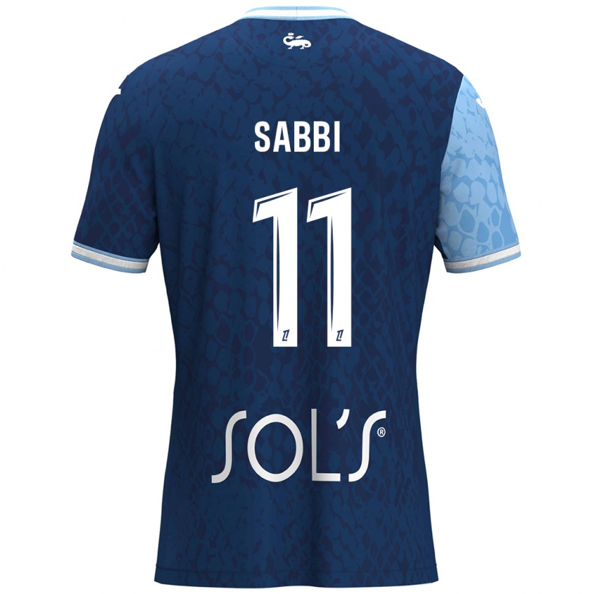 Niño Camiseta Emmanuel Sabbi #11 Azul Cielo Azul Oscuro 1ª Equipación 2024/25 La Camisa Argentina