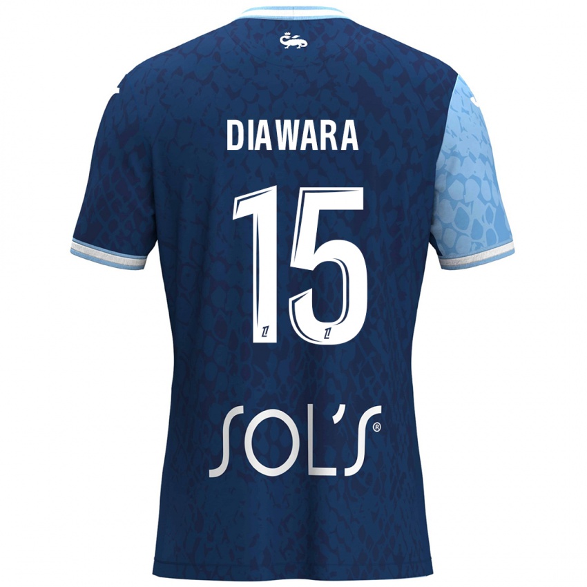 Niño Camiseta Kandet Diawara #15 Azul Cielo Azul Oscuro 1ª Equipación 2024/25 La Camisa Argentina