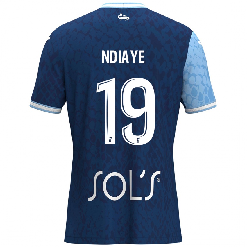 Niño Camiseta Rassoul Ndiaye #19 Azul Cielo Azul Oscuro 1ª Equipación 2024/25 La Camisa Argentina